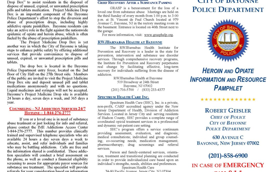 Heroin & Opiate Information and Resource Pamphlet